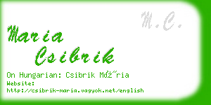 maria csibrik business card